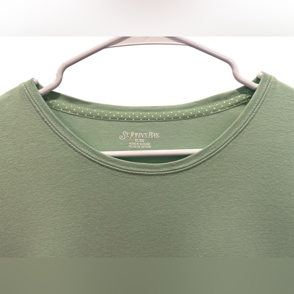 St. John's Bay Mint Green Short Sleeve Top - Picture 2 of 5